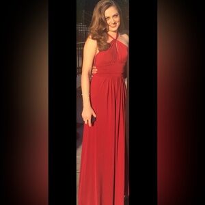BCBG MaxAzria Burgundy Goddess Evening Gown XS